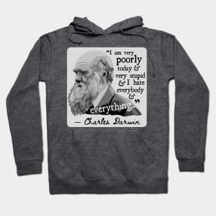 Charles Darwin Portrait and Quote Hoodie